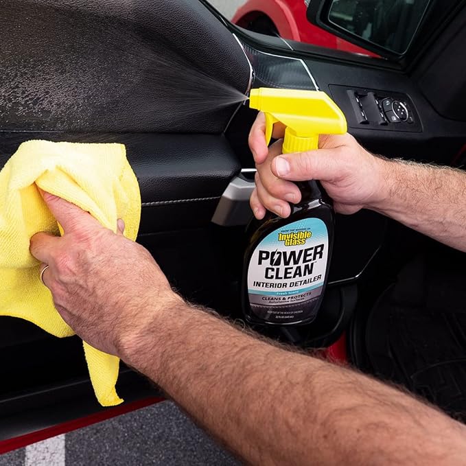 Invisible Glass 92024-6PK Power Clean Interior Detailer Cleaner & Protectant – Cleans, Conditions & Restores Plastic, Vinyl, Rubber & Carbon Fiber – OEM Finish, Fresh Scent – 22 fl oz (Pack of 6)