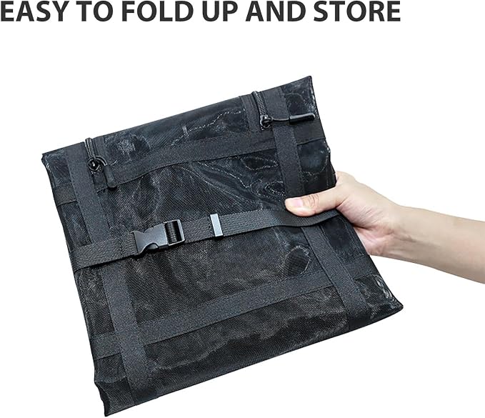 Car Ceiling Cargo Net Pocket 31"x21" Double-Layer Roof Storage for SUV Van | Heavy-duty nylon 31"x21" double-layer ceiling net, fits 4-handle SUVs & vans, holds gear for camping, road trips & van life