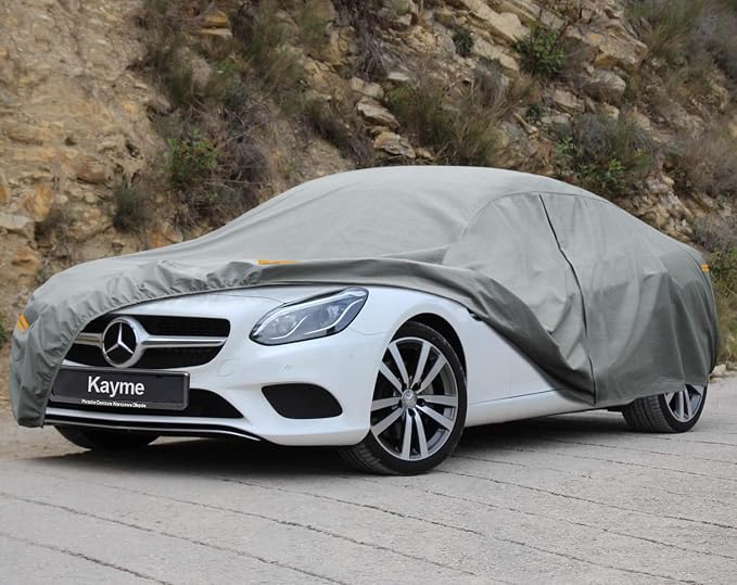Kayme Heavy Duty Car Cover Custom Fit Mercedes Benz SLK SLK200 SLK300 SLK350 SLK55 SLC300 SLC43 (1996-2021), Waterproof All Weather for Automobiles, Full Exterior Covers Sun Rain UV Protection.