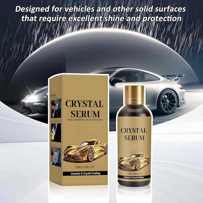 2PCS 100ML PTZ Crystal Serum – Advanced Graphene Ceramic Coating for Cars,9H Graphene Coating for Auto Car Detailing, High Gloss Crystal Coating for Car Lovers & Detailers