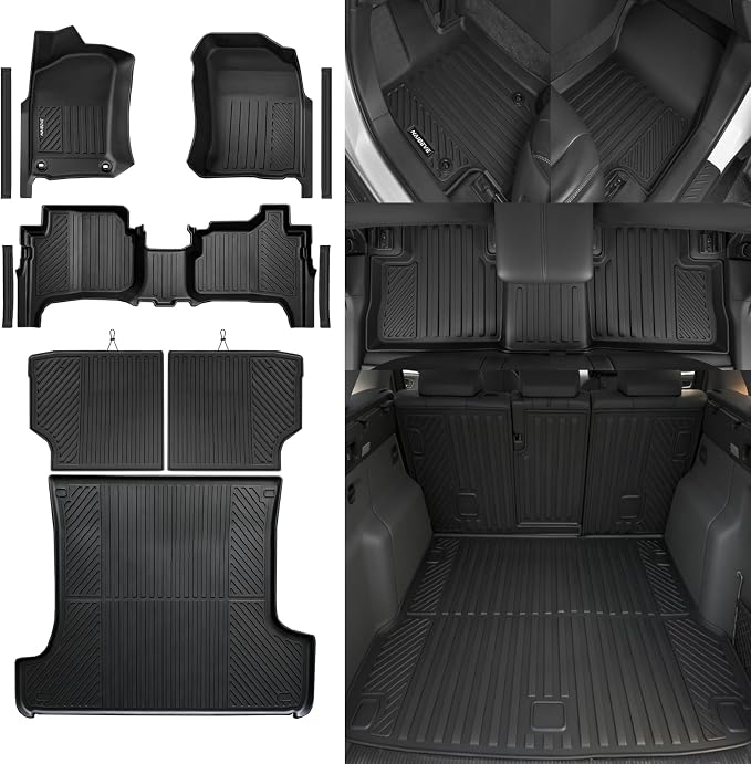 Naibeve Floor Mats for 1996-2002 Toyota 4runner | All Weather Custom Fit Floor Mats, Cargo Mat, Backrest Mats, Door Sill Guards Interior Protector accessories