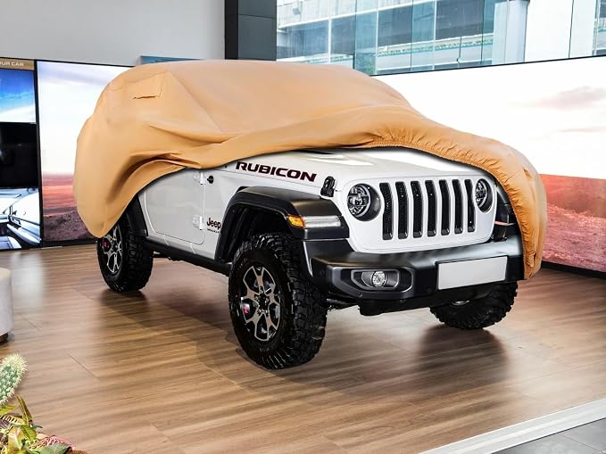 Heavy Duty Outdoor Car Cover Custom Fit for 2007-2026 Jeep Wrangler 2 Door, Windproof All Weather Waterproof Sun Rain UV Dust Snow Protection Outdoor Car Covers