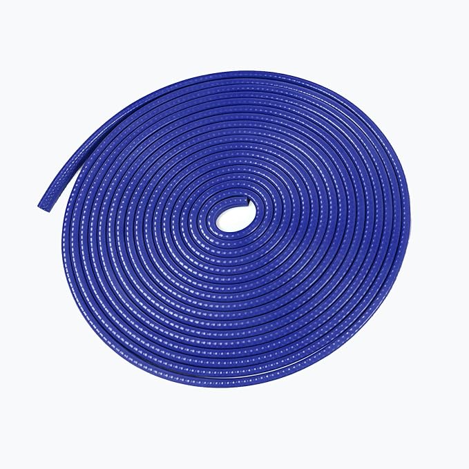 16.4 Ft Rubber Car Door Edge Guards, U Shape Edge Trim, Blue | Flexible profile, cut to fit, parking ding shield, push on setup, fits most sedans SUVs trucks, automotive accessories