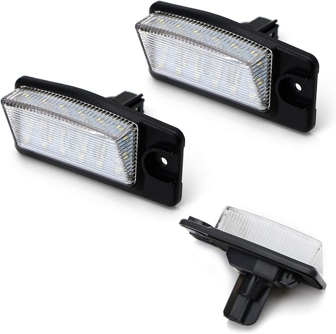 iJDMTOY OEM-Fit 3W Full LED License Plate Light Kit Compatible With Nissan Altima Maxima Murano Rogue/X-Trail T32, Infiniti EX35 FX35 QX50 QX70, Powered by 18-SMD Xenon White LED