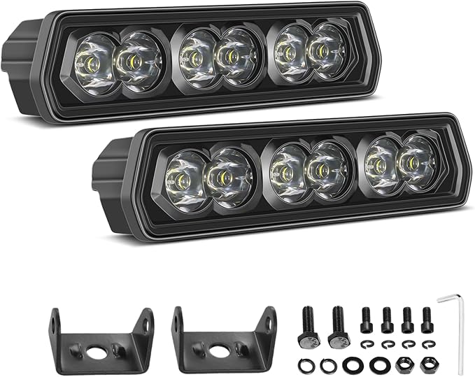 6 Inch CREE LED Light Bar, SWATOW INDUSTRIES 6" Spot Pod Lights Offroad Auxiliary Work Lights Ditch LED Pods Waterproof Fog Light for Truck F150 Wrangler Ram E-Bike Dirt Bike Motorcycle UTV ATV