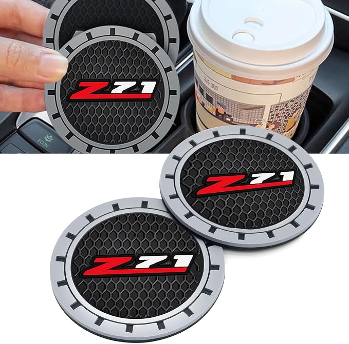 Car Cup Holder Coaster for Chevy Z71 Colorado Silverado Series Cupholder Coaster Interior Accessories 2.75in 2Pack