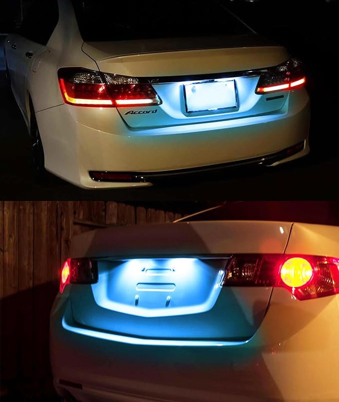 iJDMTOY Super Bright Ice Blue Aqua Full LED License Plate Light Kit Compatible With Acura MDX RL TL TSX ILX Honda Civic Accord Odyssey