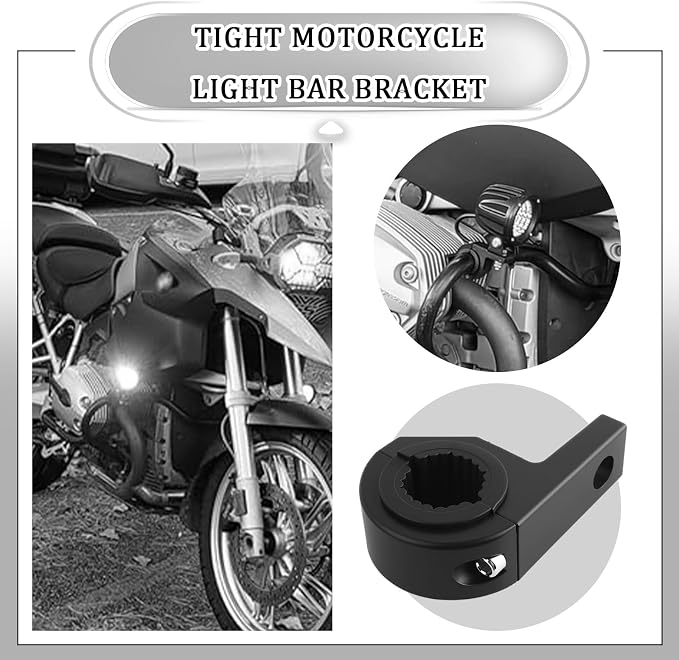 2PCS Rust-Resistant LED Light Bar Bracket Kit for ATVs UTVs Trucks | Motorcycle Light Bar Mounts with 3 Sizes Rubber Ring 0.75" 1" 1.25",Multi-Purpose Roof Rack Lights for DIY Enthusiasts