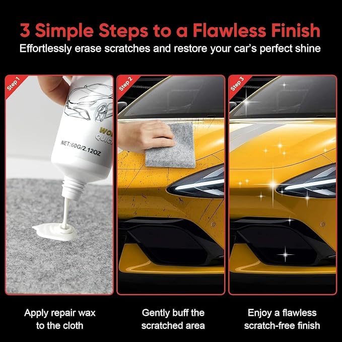 Nanopolix Scratch Remover for Vehicles - 2026 Upgrade Car Cloth Scratch Remover, Quick Fix Removal Paste for Deep Scratch Repair, All Paint Colors Polishing Kit
