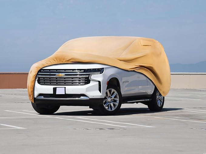 Heavy Duty Outdoor Car Cover Custom Fit for 2014-2026 Chevy Suburban,Windproof All Weather Waterproof Sun Rain UV Dust Snow Protection Outdoor Car Covers
