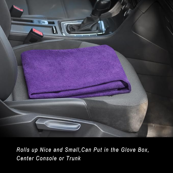 Car Seat Cover Protector Front Seats,for Gym Workout,Running,Swimming,Beach and Hiking,Waterproof Sweat Towel Bucket Seat Covers for Cars SUV Trucks (Purple, 2Pcs)