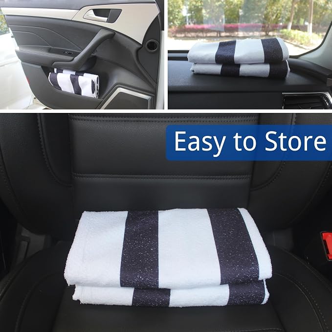 Waterproof Car Seat Cover for Front Seats, Protector for Cars SUVs Trucks, Sweat Towel Seat Covers Bucket for Gym,Workout,Beach,Hiking,Running and Swimming (American Flag Black, 2PCS)