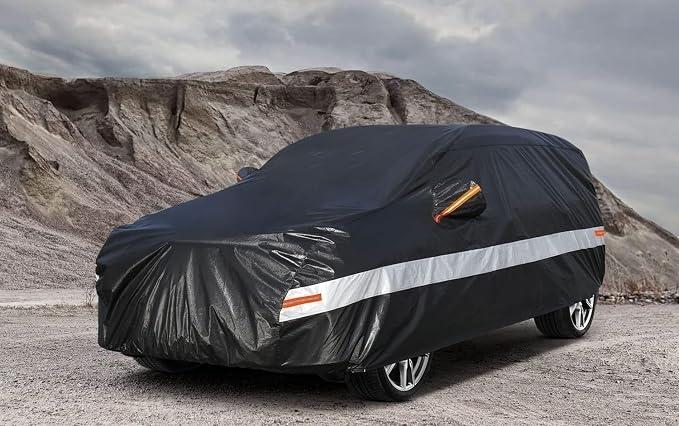 10 Layers Hatchback Car Cover Waterproof All Weather for Automobiles,100% Waterproof Outdoor Car Covers Rain Snow UV Protection. Custom Fit Subaru Impreza,Honda Fit,VW Golf,Hyundai Ioniq,etc