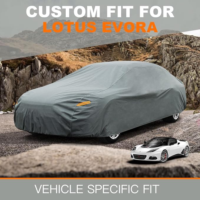 Kayme Heavy Duty Car Cover Custom Fit Lotus Evora (2009-2023) Waterproof All Weather for Automobiles, Full Exterior Covers Sun Rain UV Protection.(Deliver About 3-10 Days)