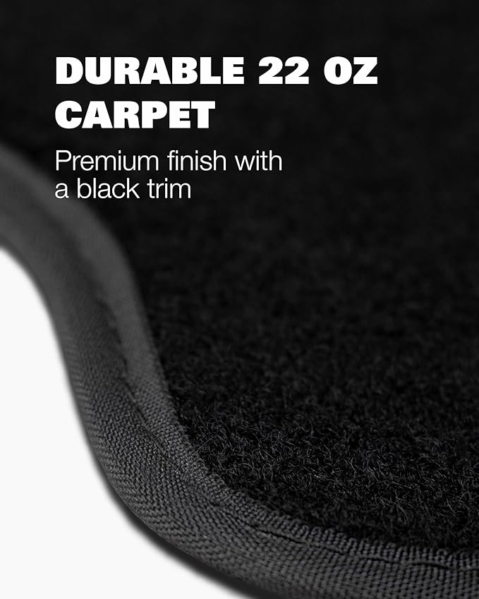 Floor Mats for Toyota Corolla 2020 2021 2022 2023 2024 2025 2026 - Custom 3D Fit - 1st and 2nd Row Set - Rubber Anti-Slip Backing - Heavy Duty 22oz Carpet Mat - All Weather Car Liner Floormats