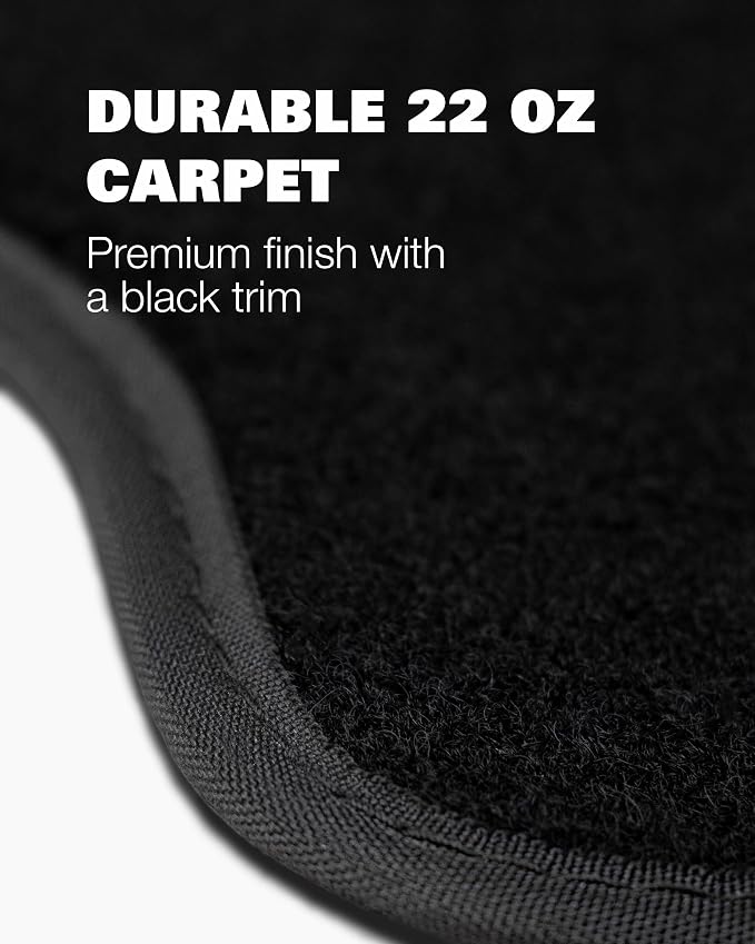 Floor Mats for Honda CRV 2017-2022 - Custom 3D Fit for Honda CR-V 2017 2018 2019 2020 2021 2022 Hybrid - 1st & 2nd Row Set - Anti-Slip Backing - 22oz Heavy Duty Carpet Mat - All Weather Car Liner