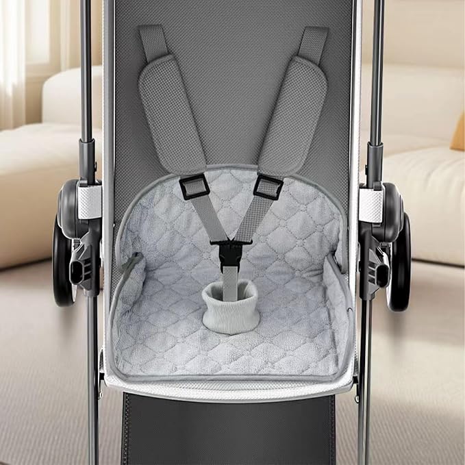 PandaEar 2 Pack Infant Car Seat Protector for Potty Training, Waterproof Piddle Pads Cover Car Seat & Stroller Protector for Babies & Toddlers, Machine Washable, Non-Slip Backing (Grey)