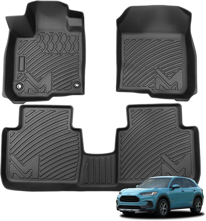 TPE Automotive Floor Mats Custom for 2023-2026 Honda HR-V HRV, All Weather Cover Protection Waterproof Black Floor Liner Front & Rear Row Full Set Car Mats, 3PCS