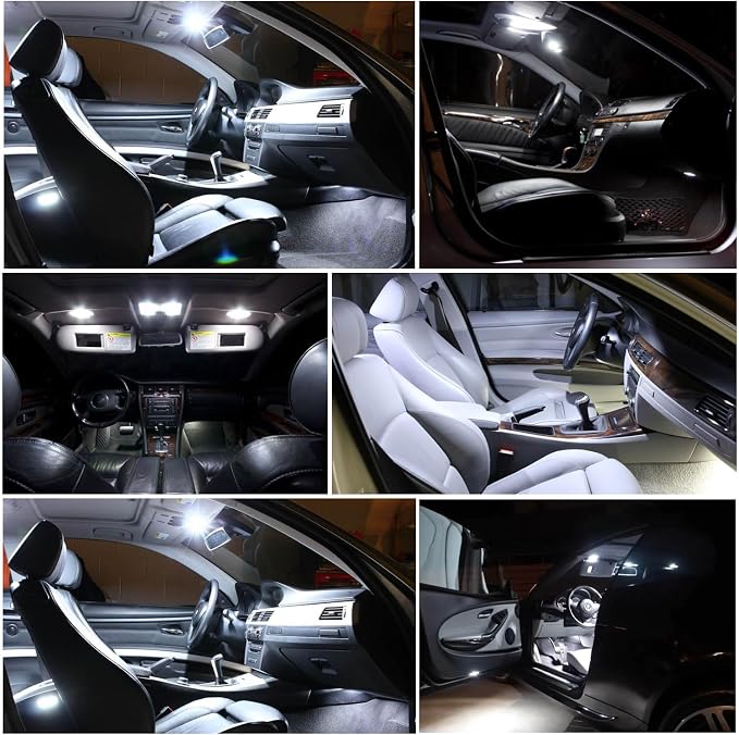 ZIYO ZPL7503- LED Interior Light Kit for MINI COOPER Mini ONE R50 R53 2001-2007 Dome Light Bulbs Replacement Package, 6000K Xenon White LED Lights Accessories Upgrade Error Free (17 Bulbs)