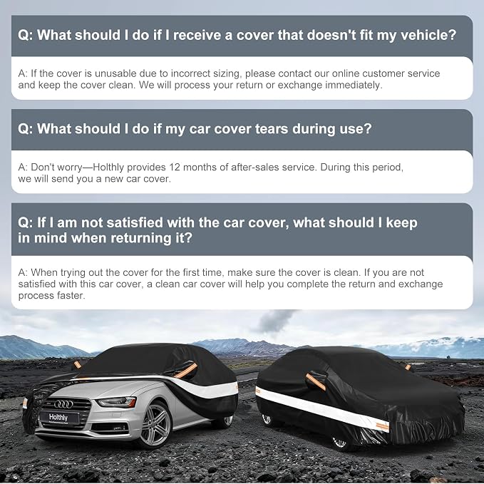 10 Layers Sedan Car Cover Custom Fit for Audi A4/S4 (1994-2026), Waterproof All Weather for Automobiles, Outdoor Full Cover Sun Dust Rain Protection with Cotton. Black
