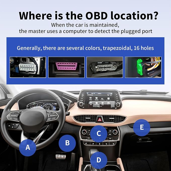 OBD2 Scanner and Battery Tester 2-in-1,Read and Clear Error Codes | Live Data, Freeze Frame,Car Code Reader and Engine Fault Diagnostic Tool for 1996+ OBDII Protocol Cars,red