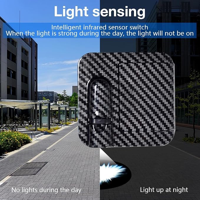 2 PCS Car Door Lights - Logo Projector Universal Wireless Car Door Led Projector Lights Carbon Fibre Upgraded Welcome Shadow Light for All Brands Car/Motorcycle Shadow Laser Projector