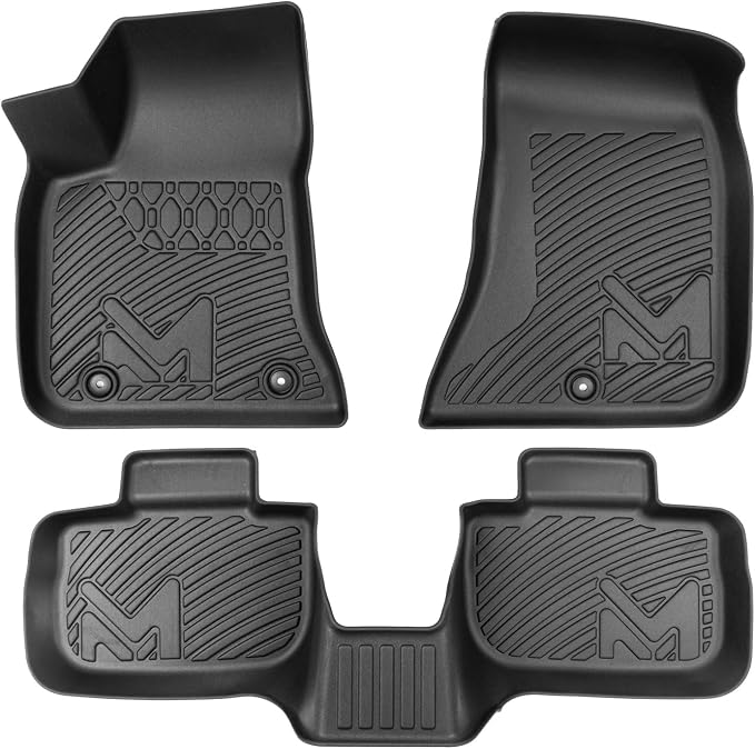 TPE Automotive Floor Mats & Cargo Liner for 2011-2023 Dodge Charger & Chrysler 300 (RWD) Rear-Wheel Drive ONLY, All Weather Cover Protection Waterproof Black Floor Liner Front & Rear Row Full Set