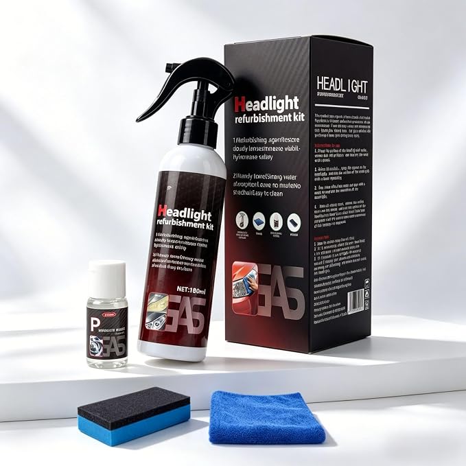 Headlight Restoration Kit | Spray-On, Quick & Easy, No Tools Required | Restores Clarity & Permanently Removes Yellowing, Oxidation in 5 Minutes for Car, Truck, SUV, RV