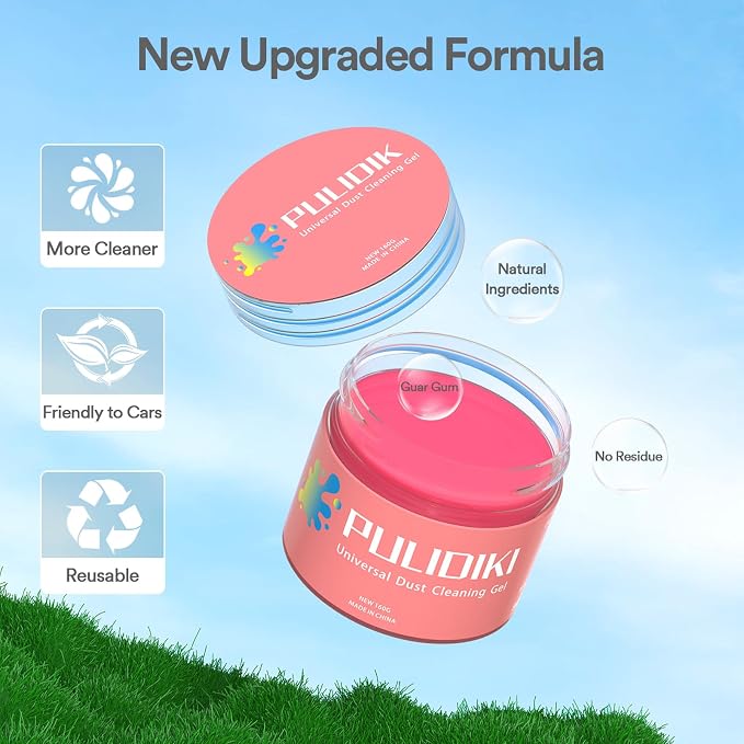 PULIDIKI Car Cleaning Gel Detailing Kit Automotive Dust Car Crevice Cleaner Slime Auto Air Vent Interior Detail Removal for Car Putty Cleaning Keyboard Cleaner Car Accessories