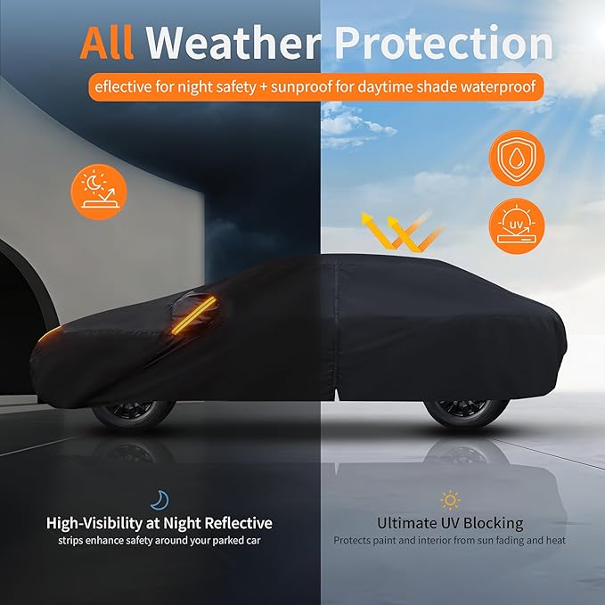 Car Cover Outdoor Coupe Covers(Length up to 165 inch) Universal Fit for Mazda Miata MX 5,Honda S2000,BMW Z1,Z3,Z4,Audi TT,TTS,etc,Porsche 912,Toyota MR2,Toyota Tercel,Size C1(See Size Chart)
