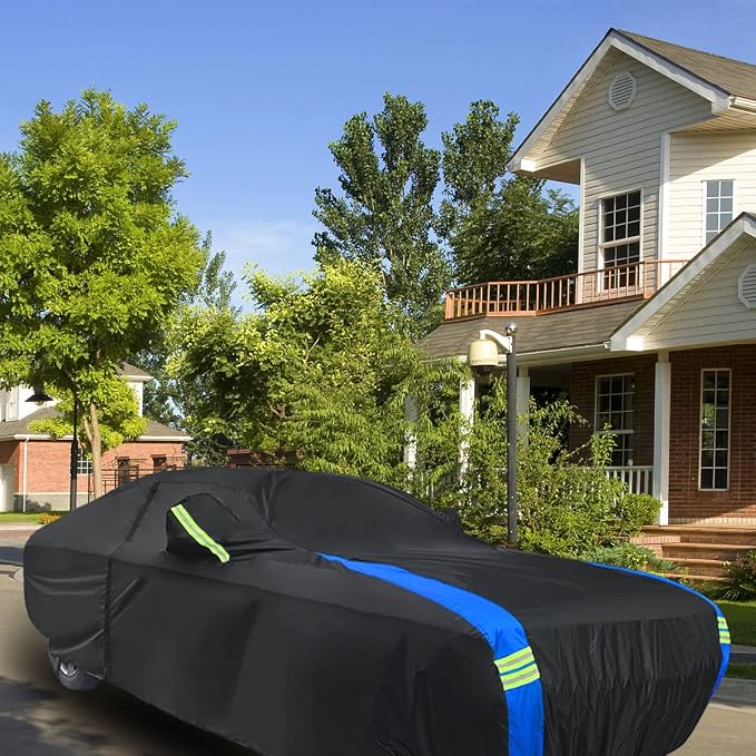 Avecrew Dodge Challenger Car Cover Waterproof All Weather for Automobiles, Outdoor Full Exterior Covers Fit 2008-2026 Dodge Challenger with Windproof Strap and Driver Door Zipper
