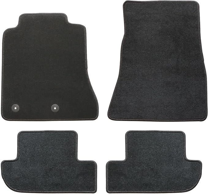 GXARTS Custom Fit Velour Carpet Floor Mats Fit for Ford Mustang 2015-2025 (Coupe & Convertible, GT/EcoBoost),NOT for Mach-E | Waterproof All-Weather Protection, Anti-Slip Buckle, Black Floor Liners