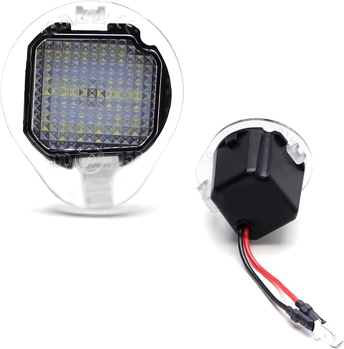 iJDMTOY White 18-SMD Full LED Under Side Door Mirror Puddle Lights Compatible with Jeep 2014-2023 Cherokee (KL)