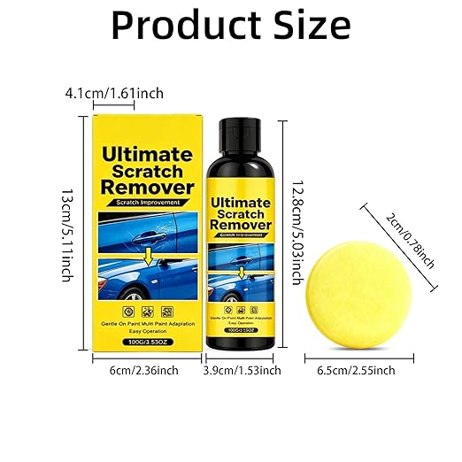 Car Scratch Remover, Quick Fix Removal Paste for Deep Scratches, All Paint Colors Polishing Kit, 100g/3.53oz (1 Set)