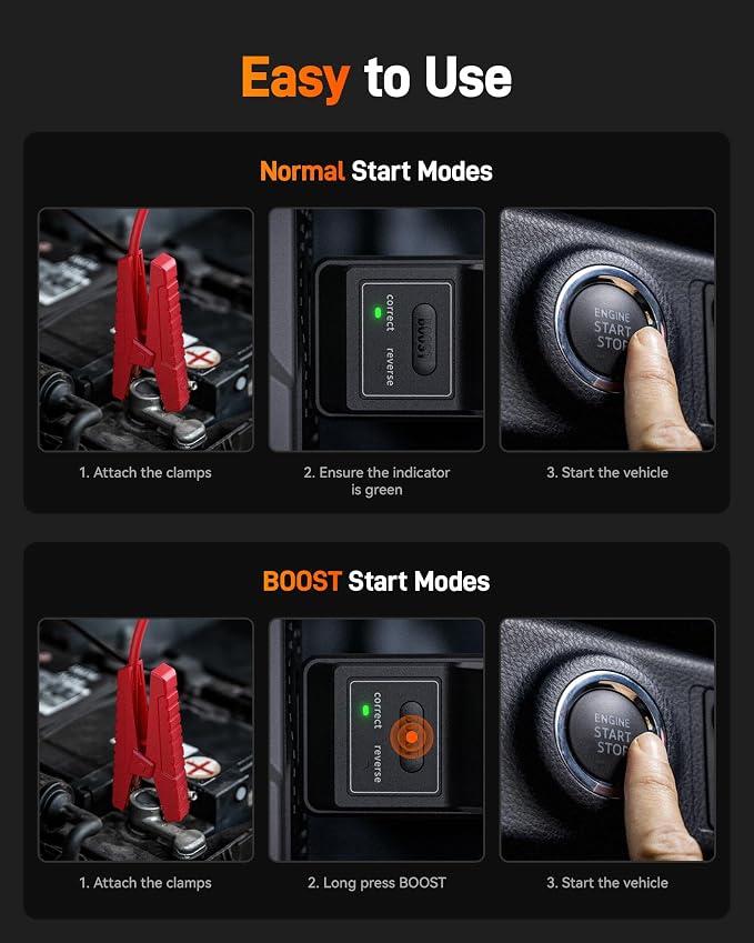 WOLFBOX MV10A 2000A Jump Starter with Air Compressor, 37Wh Car Battery Jumper Starter Portable (up to 5L Gas Engine) with 150PSI Tire Inflator, 12V Jump Box with Jumper Cables, Boost, LED Light