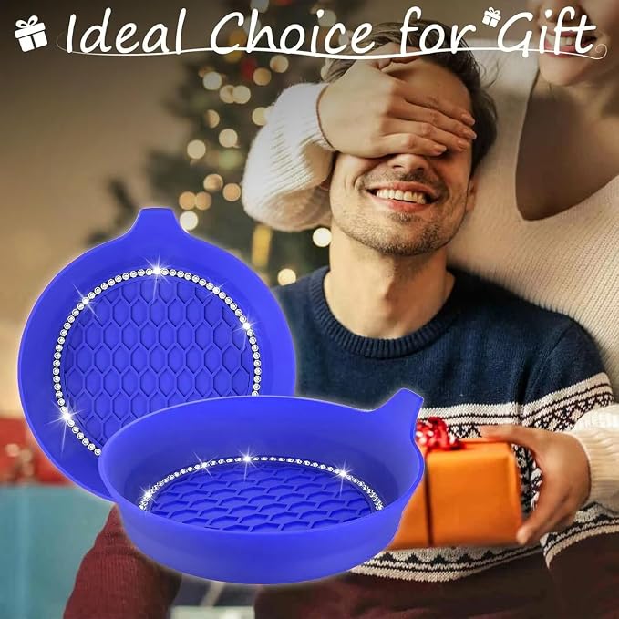 4 PCS Car Cup Coasters, Universal Cup Holder Coaster for Car Accessories, Bling CupHolders Insert for Women Non-Slip Silicone Car Cup Holder Coasters