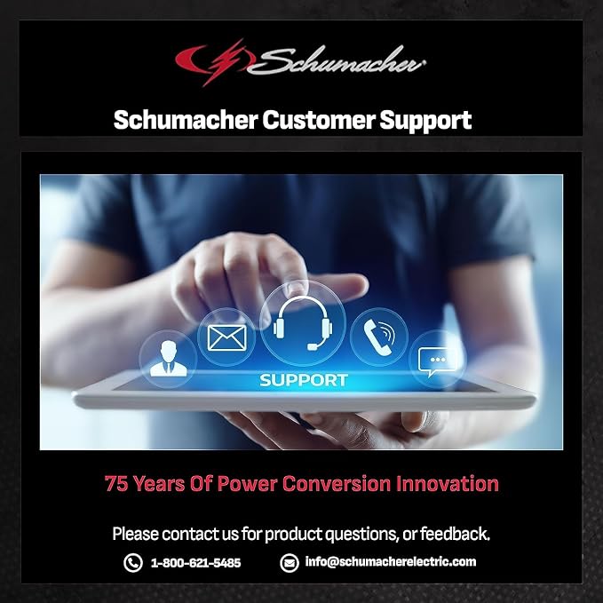 Schumacher Electric Fully Automatic 2A 6V / 12V Battery Charger & Maintainer - Multi-Stage Smart Charging with Quick-Connect Clamps - Car Battery Charger for Motorcycles, Lawn Mowers & More - SC1588