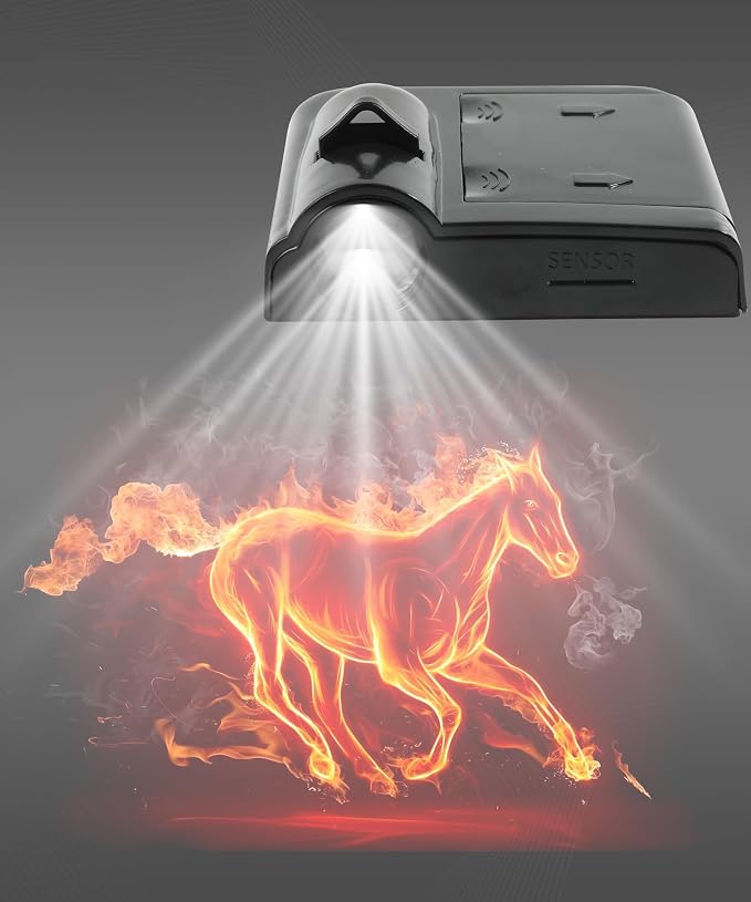 2PCS Car Door Lights,Car Accessories Wireless LED Logo Door Projector Light,Automotive Running Board Light Assemblies,Welcome Lights for Cars,Suitable for Most Cars Trucks SUVs RVs (Fire Horse)