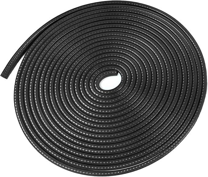 16.4 Ft Rubber Car Door Edge Guards, U Shape Edge Trim, Black | Flexible profile, cut to fit, parking ding shield, push on setup, fits most sedans SUVs trucks, automotive accessories