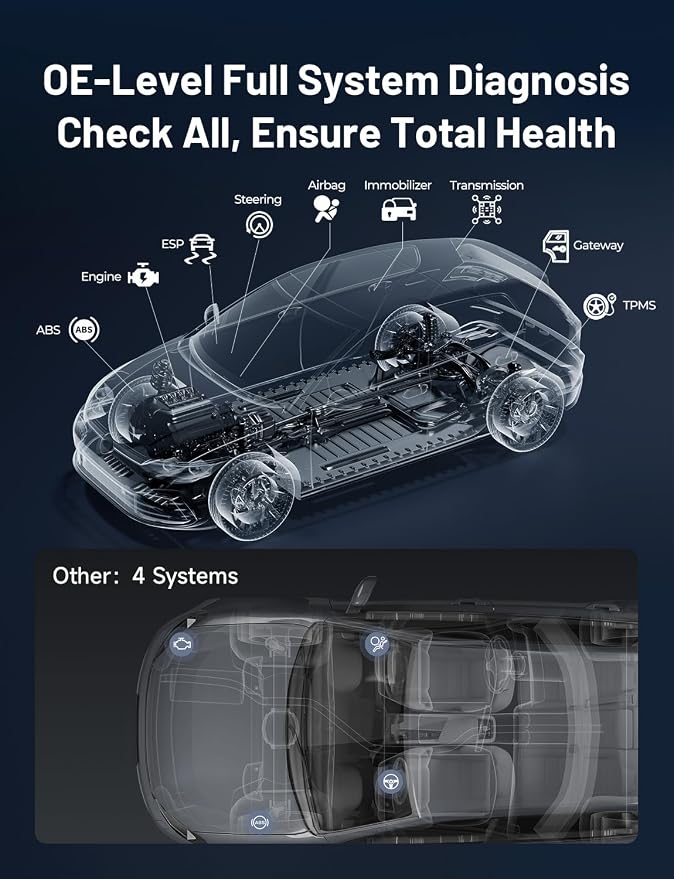 TOPDON TopScan Lite OBD2 Scanner Bluetooth, Bi-Directional All System Diagnostic Tool with AI Assistant, 8 Resets, Repair Guides, Performance Test, FCA AutoAuth & CAN-FD for iOS Android