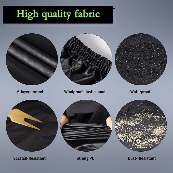 Car Cover Custom Fit for Toyota Tundra 5.5Ft Bed 2000-2025, Waterproof All Weather for Automobiles Full Exterior Cover Rain Sun Snow Protector with Door Zipper