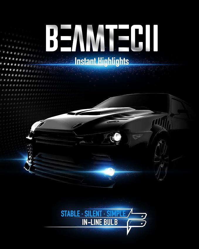 BEAMTECH Fog | 9007 Bulb, 6500K, Fanless, Silent, Stable, 1:1 Size