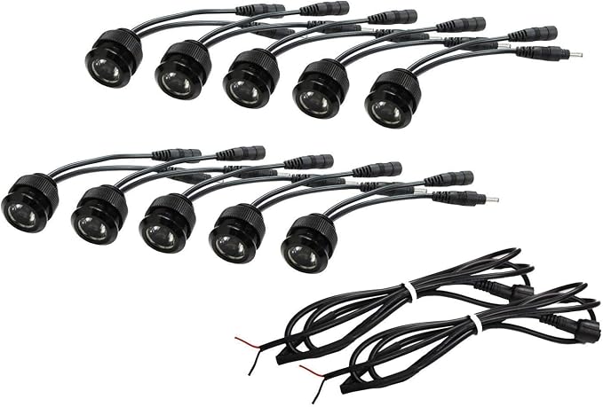 iJDMTOY 10pc Set Xeon White 30W High Power Flexible LED Lighting Kit Compatible With Car DRL/Driving Light or Undercar Puddle Ground Effect Lighting