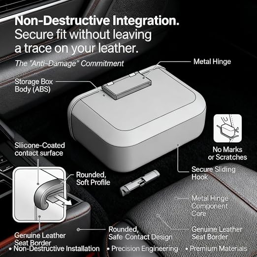 Car Trash Can with Lid - Leakproof Mini Garbage Bin for Door or Seatback,Premium ABS Auto Organizer,Space-Saving Car Garbage Can for Commuters,Families and Pet Owners,Fit for SUV,Sedan,Truck (Grey)