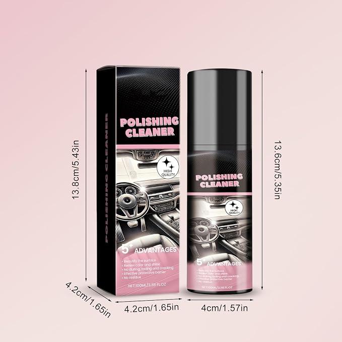 Car Interior Cleaner, Vehicle Interior Polish, 100ml Car InteriorCleaner, Interior Detailer Spray, Total Car Interior Cleaner Rejuvenation, Decontaminatio, Interior All Purpose Car Cleaner