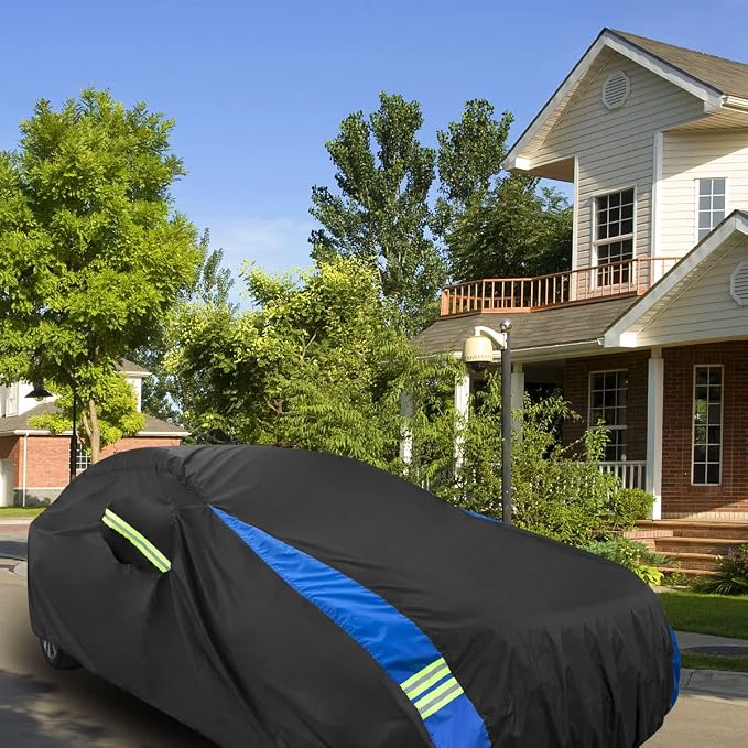 Avecrew Car Cover Waterproof All Weather for Automobiles, Outdoor Heavy Duty Full Exterior Covers for Sedan(186"-193")