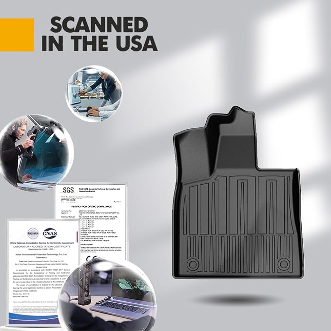Floor Mats Custom Fit for 2016-2022 Lexus RX 350 RX 450h(Not for RXL) - All-Weather TPE Accessories Full Sets (Floor Mats + Cargo Liner + Backrest Mat)