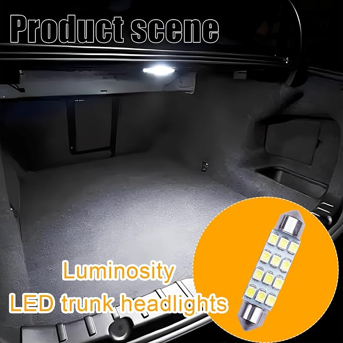 QuicTO LED Interior Light Set, 24 Pieces, White, Compatible with Most Vehicles