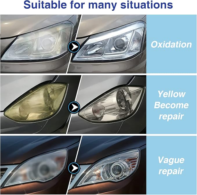 ROYWOO 1600g Car Headlight Restoration Liquid,Auto Headlight Scratch Restoring Fluid,Headlight Lens Polish Repair Liquid for Repair of Scratch,Yellowed, Haze, Cracked Headlamp