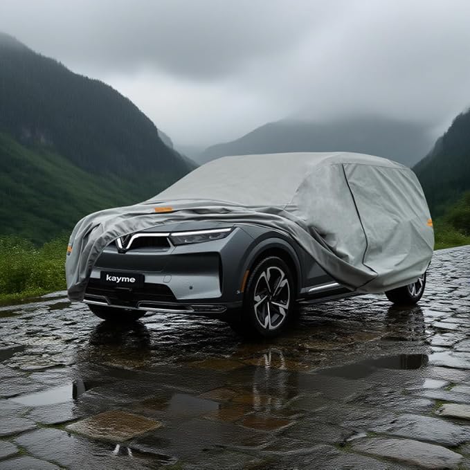 Kayme Heavy Duty SUV Car Cover Custom Fit VinFast VF 9 Waterproof All Weather for Automobiles, Full Exterior Covers Sun Rain UV Protection.(Deliver About 3-10 Days)
